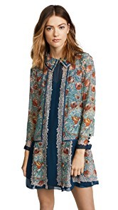 Anna Sui Flower Child Panel Chiffon Dress