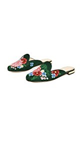 Charlotte Olympia Rose Garden Slipper Mules