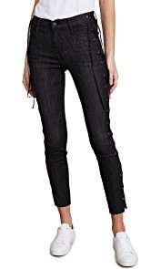 FRAME Le High Skinny Lace Up Side Jeans