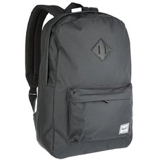 Рюкзак городской Herschel Heritage Dark Shadow Black Pebbled Leather