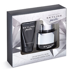 PARFUMS GENTY Подарочный набор для мужчин SKYLINE PACIFIC Туалетная вода, спрей 100 мл + Лосьон после бритья 150 мл