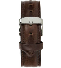 Кожаный ремешок для часов коричневого цвета Daniel Wellington