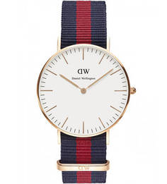 Часы с текстильным ремешком в полоску Daniel Wellington