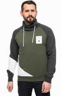 Свитшот цвета хаки с высоким воротом Jack & Jones