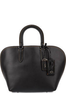 Кожаная сумка с отделениями по бокам Coach