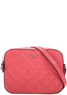 Маленькая сумка цвета фуксии через плечо Guess