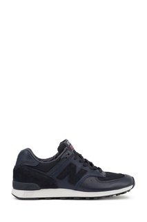 Кроссовки из комбинированной кожи синие №576 New Balance