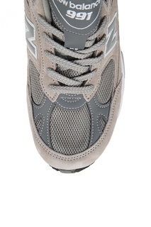 Бежевые кроссовки из замши и текстиля №991 New Balance