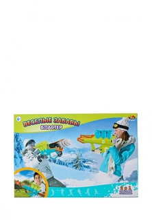 Веселые забавы. Бластер для снежков 2 в 1, 2 цвета в ассортименте (зеленый, голубой), в коробке, 45x13,5x30,5 см Abtoys