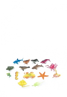 Фигурки морских животных, 15 шт. в ассортименте, в пакете, 26x28x2 см Abtoys