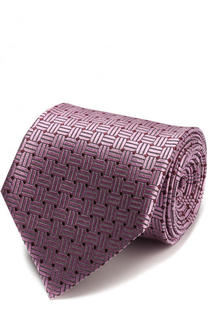 Шелковый галстук с узором Ermenegildo Zegna