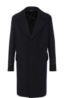 Однобортное шерстяное пальто свободного кроя Lanvin