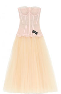 Платье-бюстье с многослойной пышной юбкой Dolce &amp; Gabbana