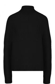 Однотонный кашемировый свитер фактурной вязки Burberry