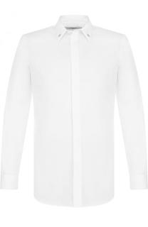 Хлопковая рубашка с отделкой на воротнике Givenchy