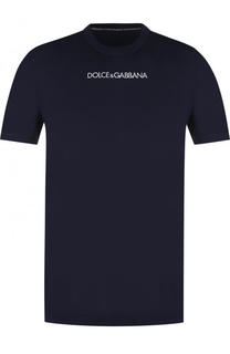 Хлопковая футболка с логотипом бренда Dolce &amp; Gabbana