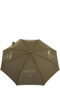 Складной зонт с логотипом бренда Moschino