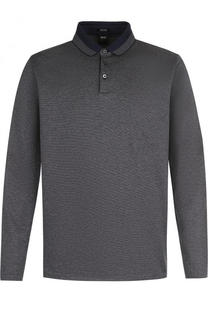 Хлопковое поло с длинными рукавами BOSS