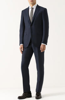 Шерстяной костюм с пиджаком на двух пуговицах Ermenegildo Zegna