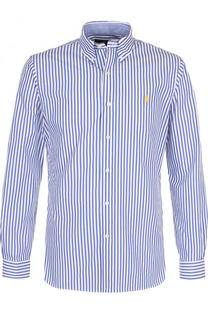 Хлопковая рубашка с воротником button down Polo Ralph Lauren