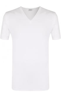 Хлопковая футболка с V-образным вырезом Zimmerli
