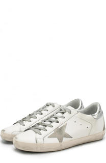 Кожаные кеды SuperStar с аппликациями Golden Goose Deluxe Brand