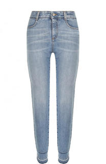 Укороченные джинсы-скинни с потертостями Stella McCartney