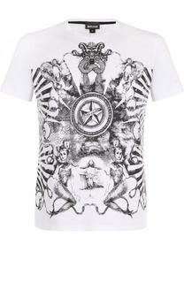 Хлопковая футболка с принтом Just Cavalli