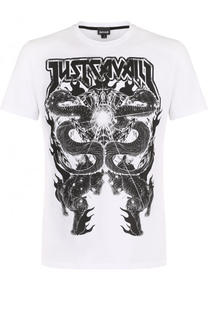 Хлопковая футболка с принтом Just Cavalli