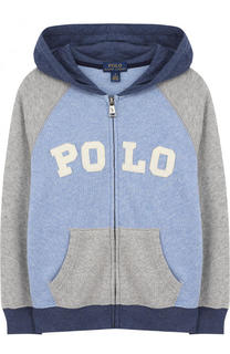 Хлопковый кардиган на молнии с капюшоном Polo Ralph Lauren