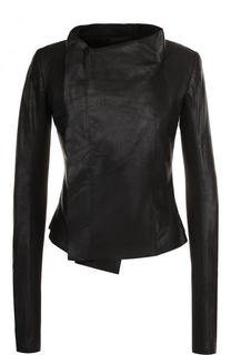 Однотонная кожаная куртка Rick Owens