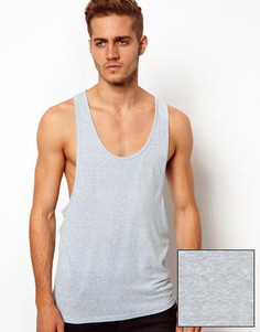Майка-борцовка из трикотажа в крапинку ASOS - Синий