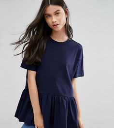 Повседневный топ с присборенной юбкой ASOS PETITE - Мульти