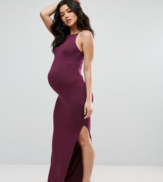 Платье макси с высокой горловиной ASOS Maternity - Красный