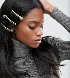 3 заколки для волос ASOS - Золотой