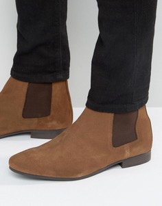 Коричневые замшевые ботинки челси River Island - Коричневый