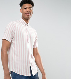 Розовая рубашка в полоску классического кроя ASOS TALL - Розовый