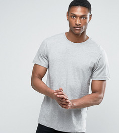 Серая меланжевая футболка с круглым вырезом Jacamo TALL - Серый