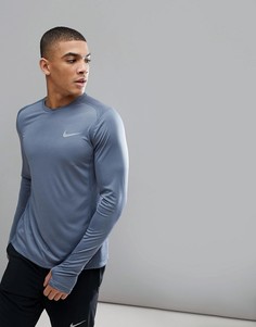Синий лонгслив Nike Running Dri-FIT 833593-497 - Синий