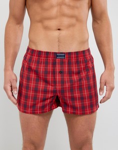 Красные тканые боксеры в клетку Tommy Hilfiger - Красный