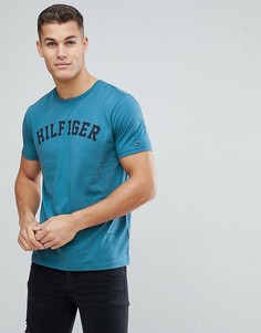 Синяя футболка с логотипом спереди Tommy Hilfiger - Синий