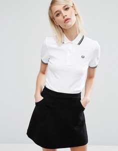 Футболка-поло с контрастным воротником Fred Perry - Белый