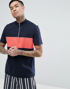 Свободная футболка на молнии ASOS - Мульти