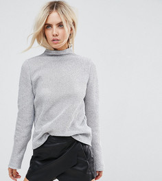Топ с кольчужным дизайном ASOS PETITE - Серебряный