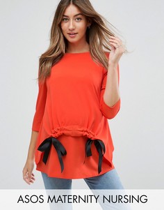 Топ с отделкой ASOS Maternity NURSING - Красный