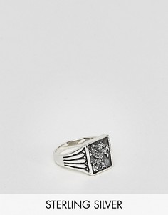 Серебряное кольцо-печатка ASOS - Серебряный