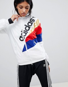 Белый спортивный топ adidas Originals Tribe - Белый