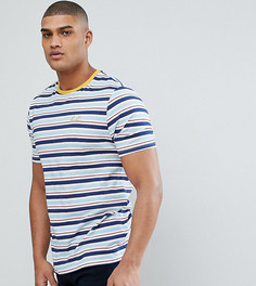 Свободная полосатая футболка в стиле ретро с вышивкой на груди ASOS TALL - Синий