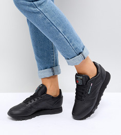 Черные кожаные кроссовки Reebok Classic - Черный