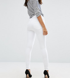 Белые джинсы скинни с завышенной талией ASOS TALL RIDLEY - Белый